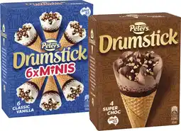 Coles Peters Drumstick Cones 4 Pack-6 Pack 475mL-490mL offer