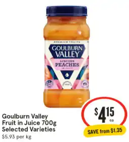 IGA Goulburn Valley Fruit in Juice Selected Varieties offer