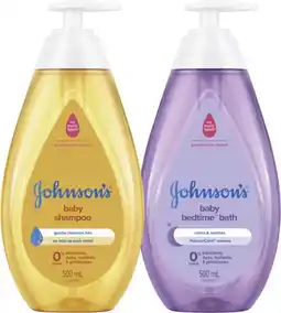 Coles Johnson's Baby Bedtime Bath or Shampoo 500mL offer