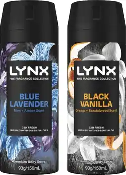 Coles Lynx Fine Fragrance Aerosol Deodorant 150mL offer