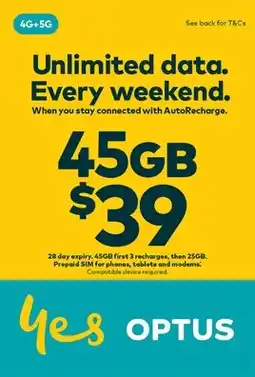 Coles Optus $39 Prepaid SIM Starter Kit offer