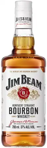 Coles Jim Beam White Label Bourbon 700mL offer