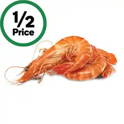 Woolworths Thawed Large Australian Cooked Tiger Prawns^ offer