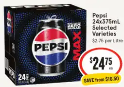 IGA Pepsi Selected Varieties offer