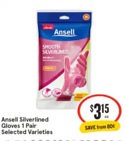 IGA Ansell Silverlined Gloves 1 Pair Selected Varieties offer