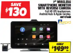 Autobarn 7" wireless smartphone monitor with reverse camera offer