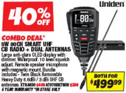 Autobarn Smart uhf cb radio + dual antennas offer
