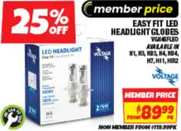 Autobarn Easy fit led headlight globes offer