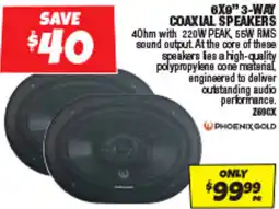 Autobarn 6x9" 3-way coaxial speakers offer