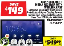 Autobarn Sony 6.95" bluetooth media receiver with weblink cast offer