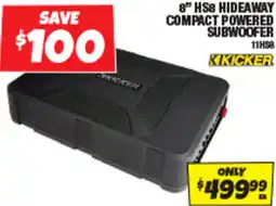 Autobarn 8" hs8 hideaway compact powered subwoofer offer