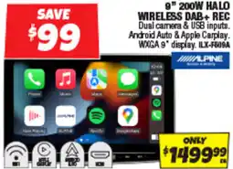 Autobarn 9" halo wireless dab+ rec offer