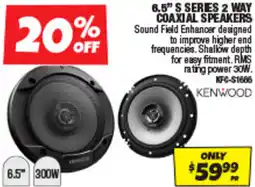 Autobarn 6.5" s series 2 way coaxial speakers offer