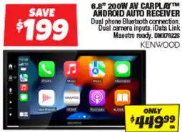 Autobarn Kenwood 6.8" 200w av carplay offer