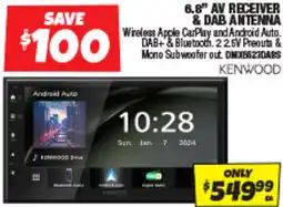 Autobarn 6.8" av receiver & dab antenna offer