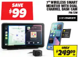 Autobarn 7β wireless smart monitor with dual channel dash cam offer