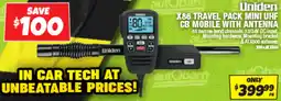 Autobarn Uniden x86 travel pack mini uhf cb mobile with antenna offer
