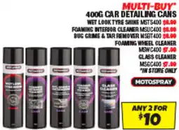 Autobarn Multi-buy car detailing cans offer