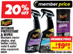 Autobarn Interior protectant & wipes offer