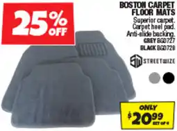 Autobarn Boston carpet floor mats offer