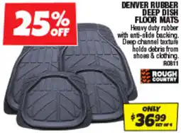 Autobarn Denver rubber deep dish floor mats offer