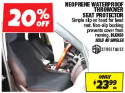 Autobarn Neoprene waterproof throwover seat protector offer