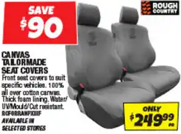Autobarn Canvas tailormade seat covers offer