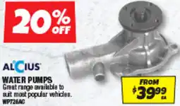 Autobarn Alcius water pumps offer