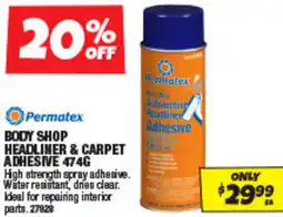 Autobarn Permatex body shop headliner & carpet adhesive offer