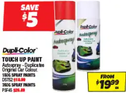 Autobarn Dupli-color touch up paint offer