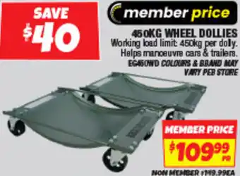 Autobarn Wheel dollies offer