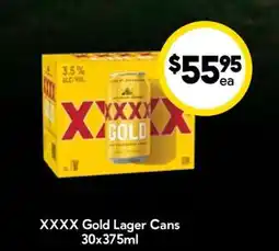 Drakes XXXX Gold Lager Cans offer