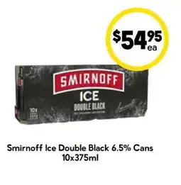 Drakes Smirnoff Ice Double Black 6.5% Cans offer