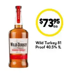 Drakes Wild Turkey 81 Proof 40.5% 1L offer