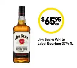 Drakes Jim Beam White Label Bourbon 37% 1L offer