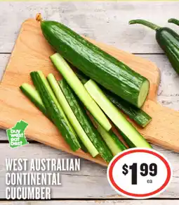 IGA WEST AUSTRALIAN CONTINENTAL CUCUMBER offer
