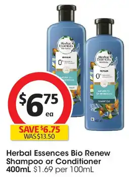 Coles Herbal Essences Bio Renew Shampoo or Conditioner offer