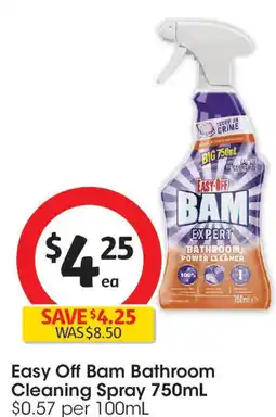 Coles Easy Off Bam Bathroom Cleaning Spray offer