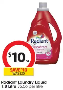 Coles Radiant Laundry Liquid offer