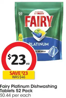 Coles Fairy Platinum Dishwashing offer