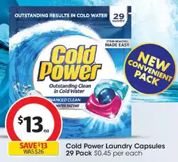 Coles Cold Power Laundry Capsules offer