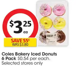 Coles Coles Bakery Iced Donuts offer