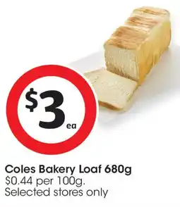 Coles Coles Bakery Loaf offer