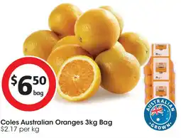 Coles Coles Australian Oranges = offer