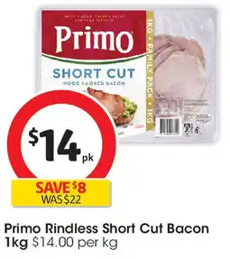 Coles Primo Rindless Short Cut Bacon offer