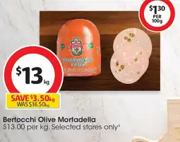 Coles Bertocchi Olive Mortadella offer
