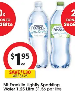 Coles Mt Franklin Lightly Sparkling Water offer