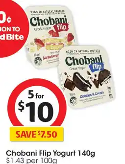 Coles Chobani Flip Yogurt offer