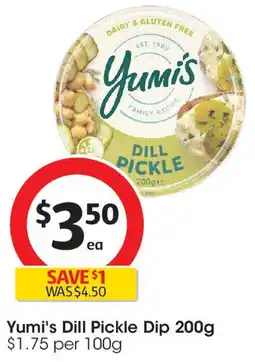 Coles Yumi's Dill Pickle Dip offer