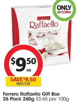 Coles Ferrero Raffaello Gift Box 26 Pack offer